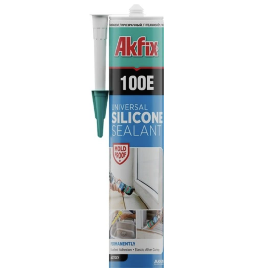 Silikon uniwersalny Akfix 100e 280ml - SZARY